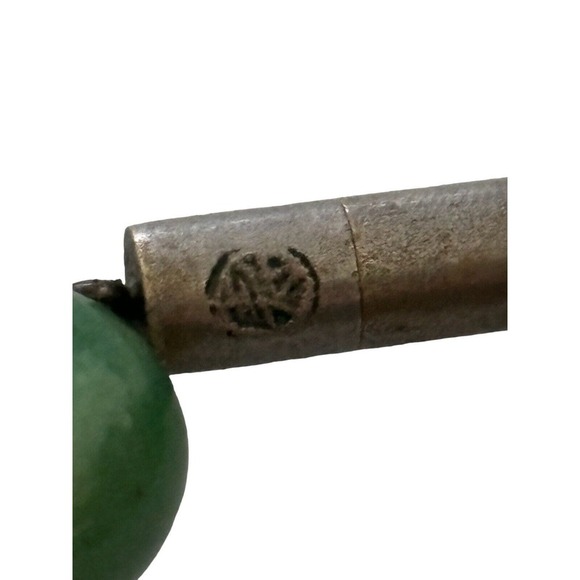 30 Inch Strand of Green Jade Jadeite Beads 10mm Sterling Barrel Clasp 101 Gram - Picture 4 of 12